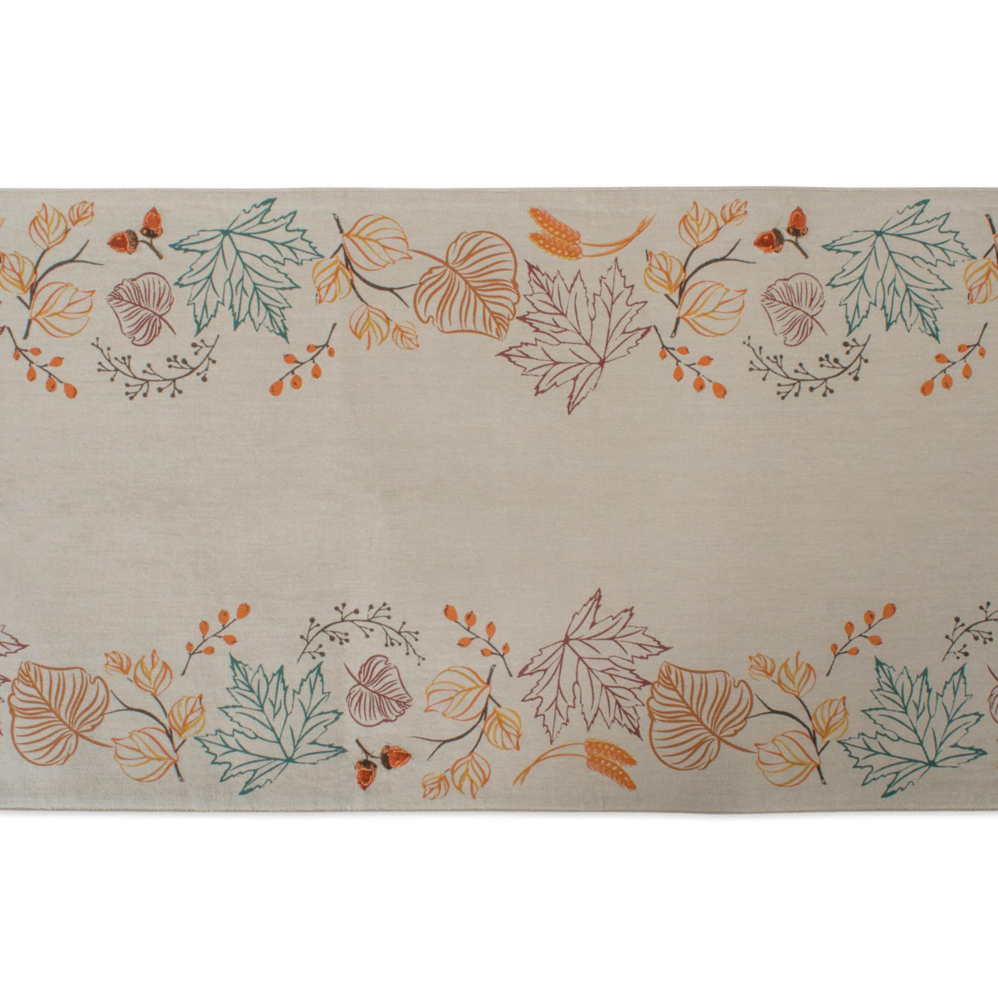 DII® 72" Autumn Leaves Embellished Table Runner